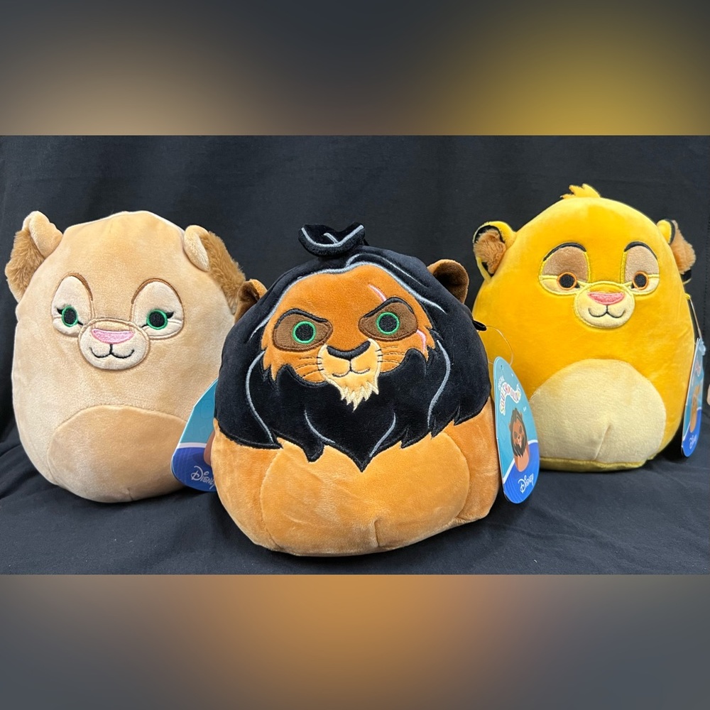 Nala, Scar, and Simba Squishmallows